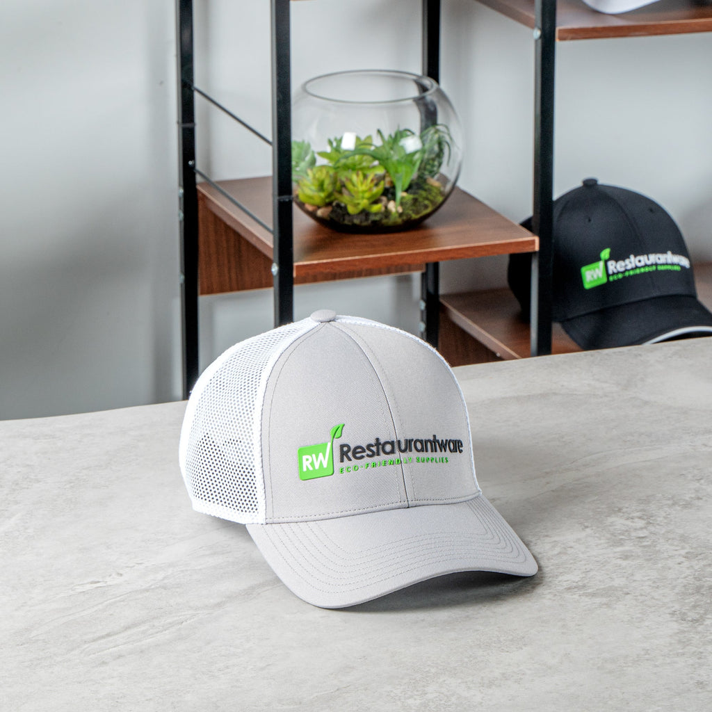 RW Threads Gray and White Trucker Snapback Hat - 1 count box