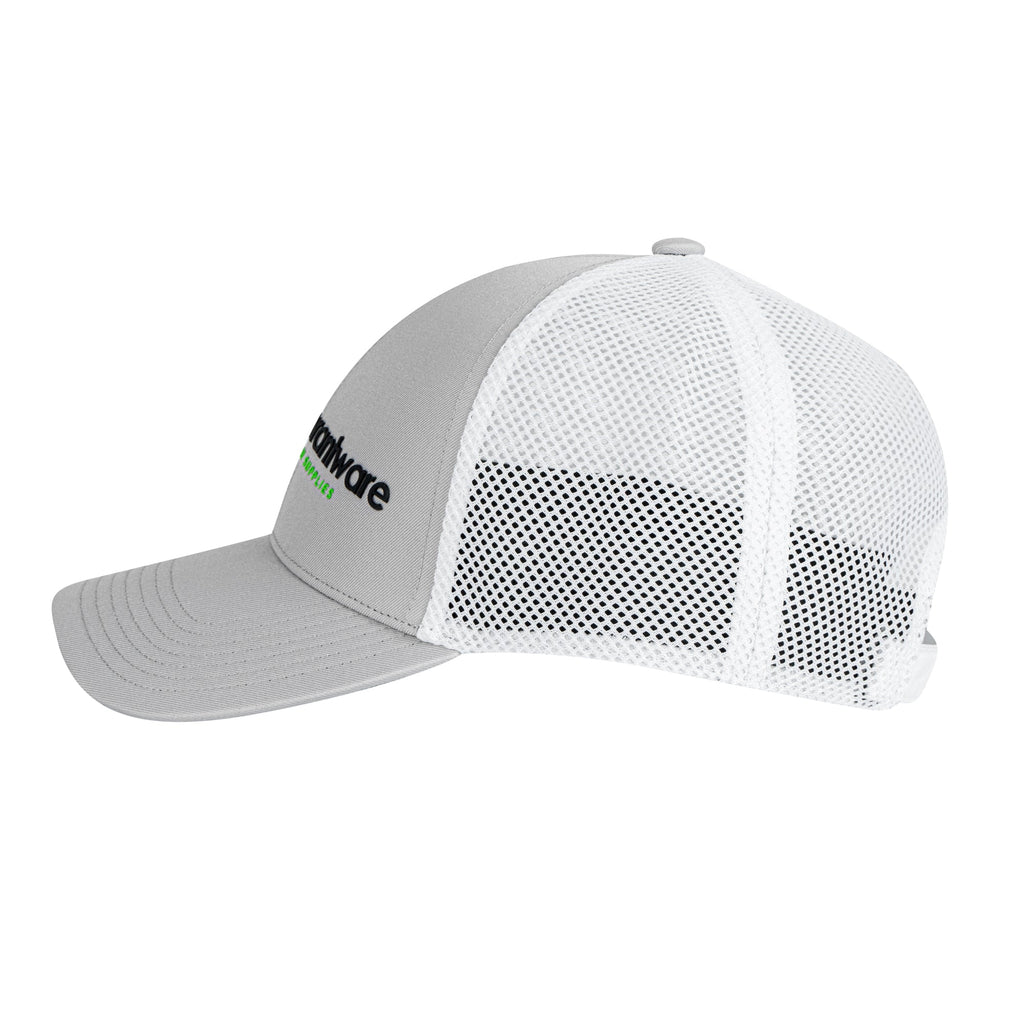 RW Threads Gray and White Trucker Snapback Hat - 1 count box