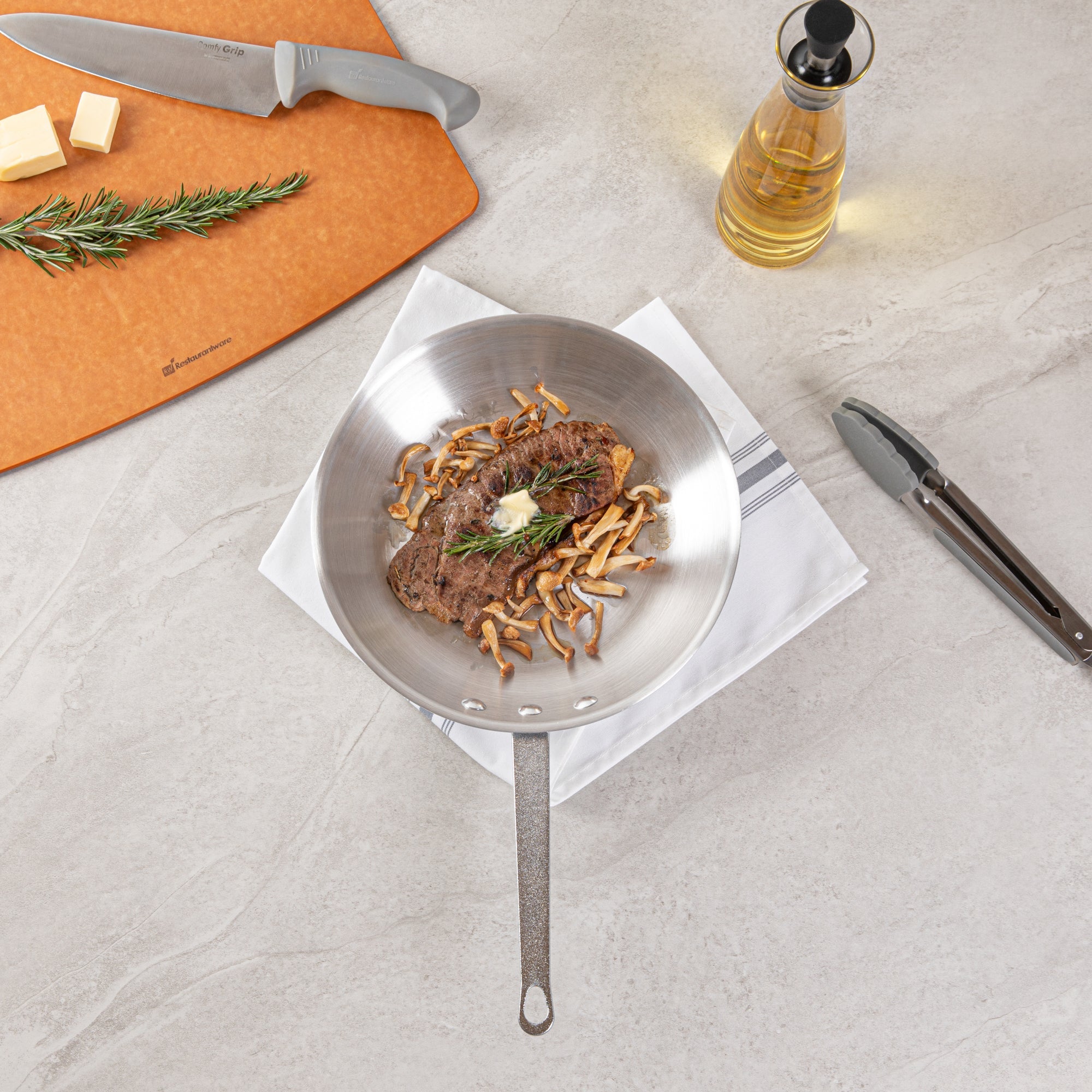 Met Lux Aluminum 10" Fry Pan - 6 count box