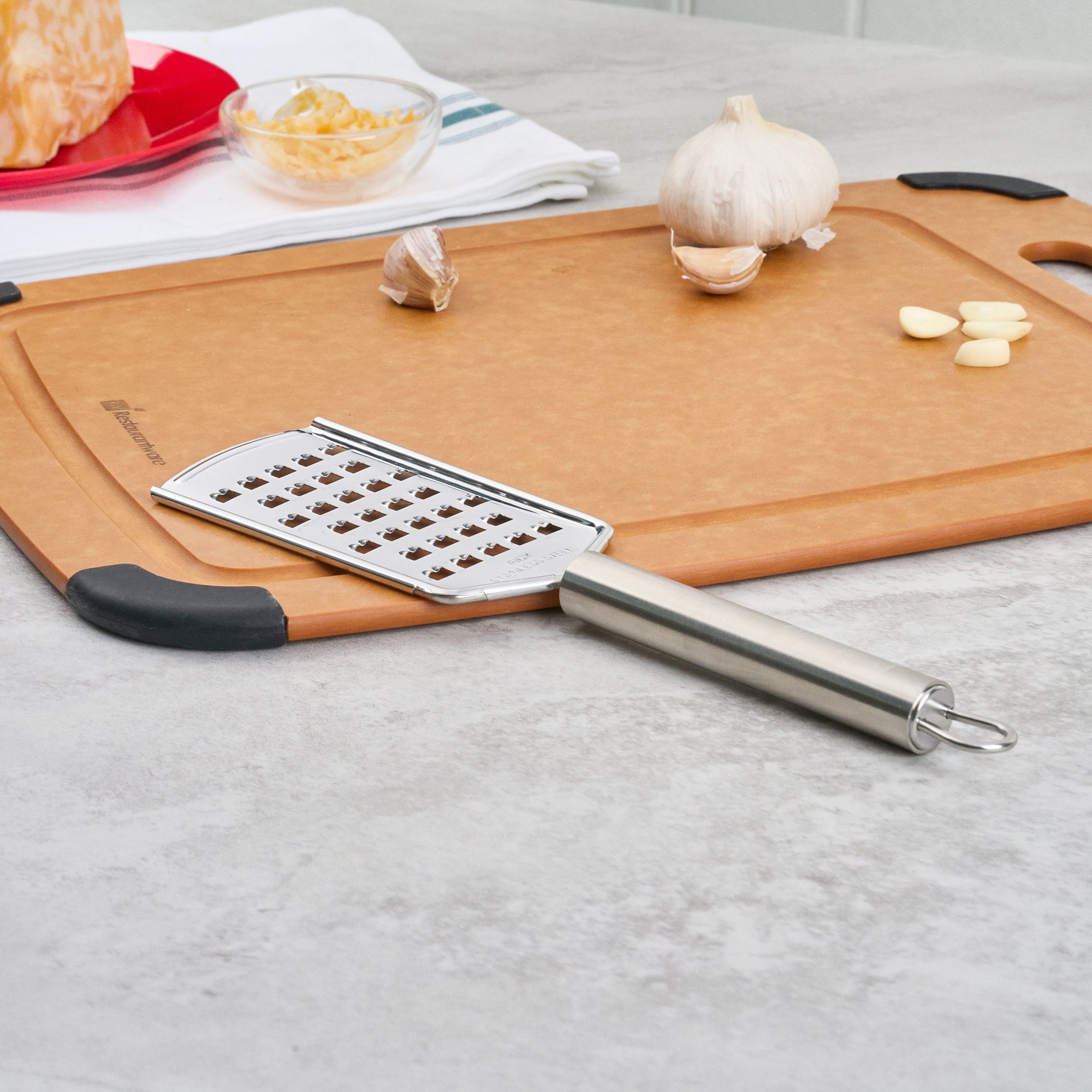 German Standard Stainless Steel Coarse Grater - 10'' - 6 count box