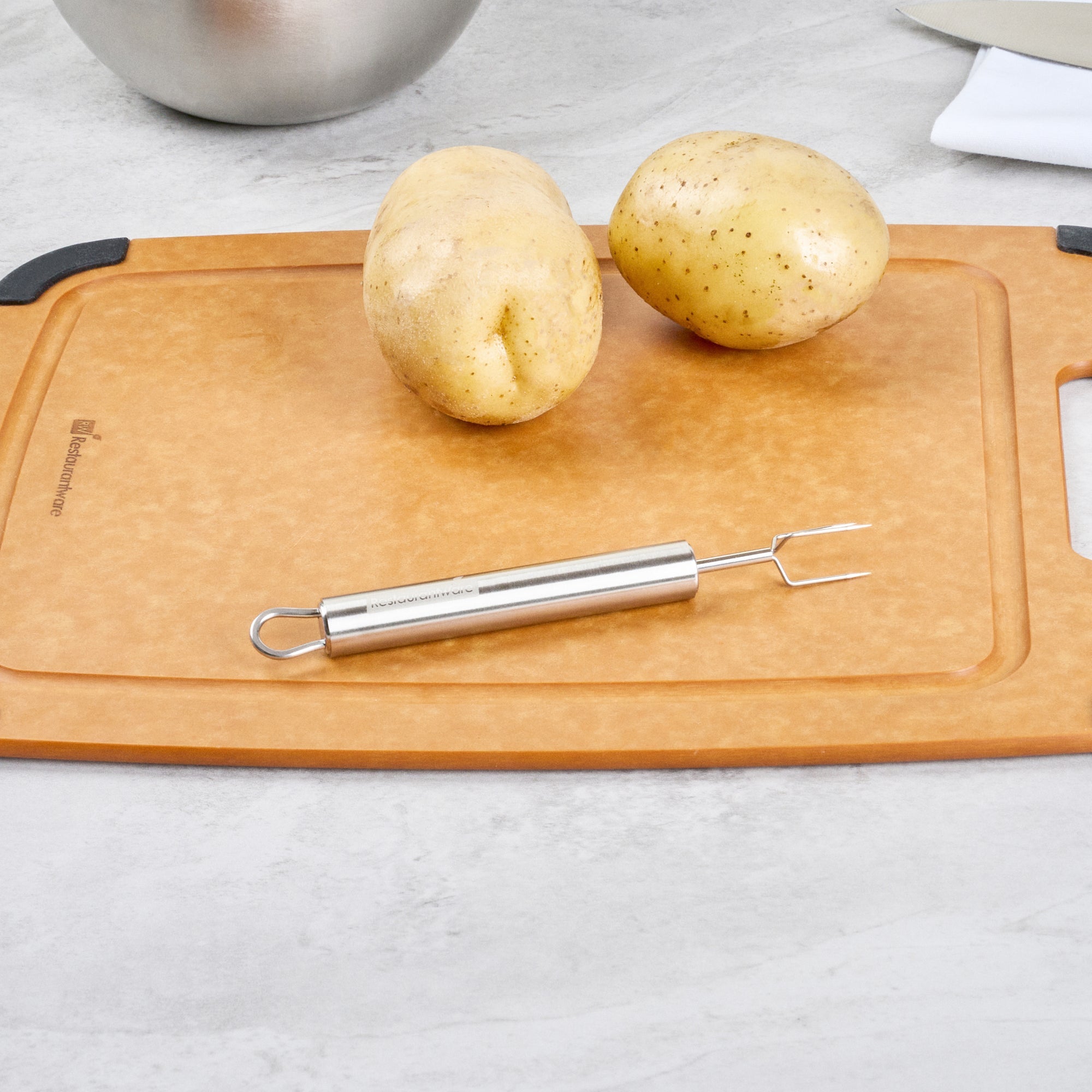 German Standard Stainless Steel Potato Fork - 6'' - 6 count box