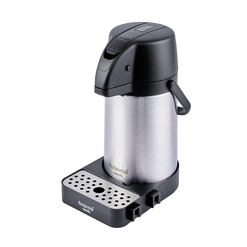Restpresso Black Modular Airpot Rack - with Drip Tray - 1 count box