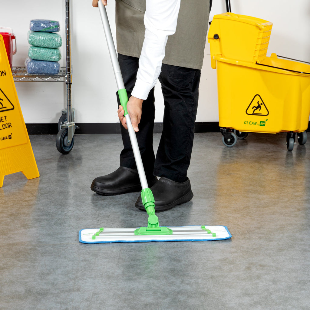 Clean Tek Professional Green Hook & Loop Microfiber Wet / Dry Mop Frame - 16" - 1 count box
