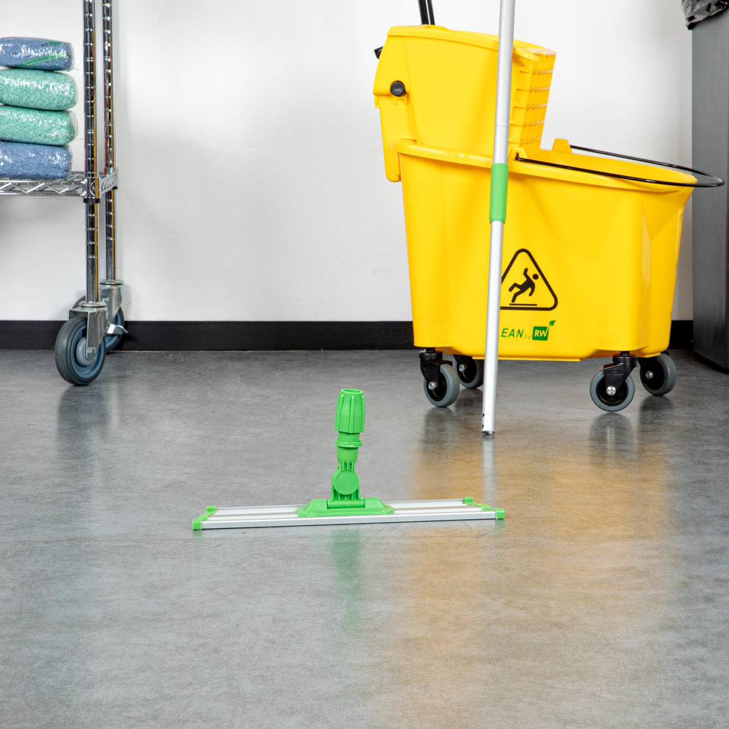 Clean Tek Professional Green Hook & Loop Microfiber Wet / Dry Mop Frame - 16" - 1 count box