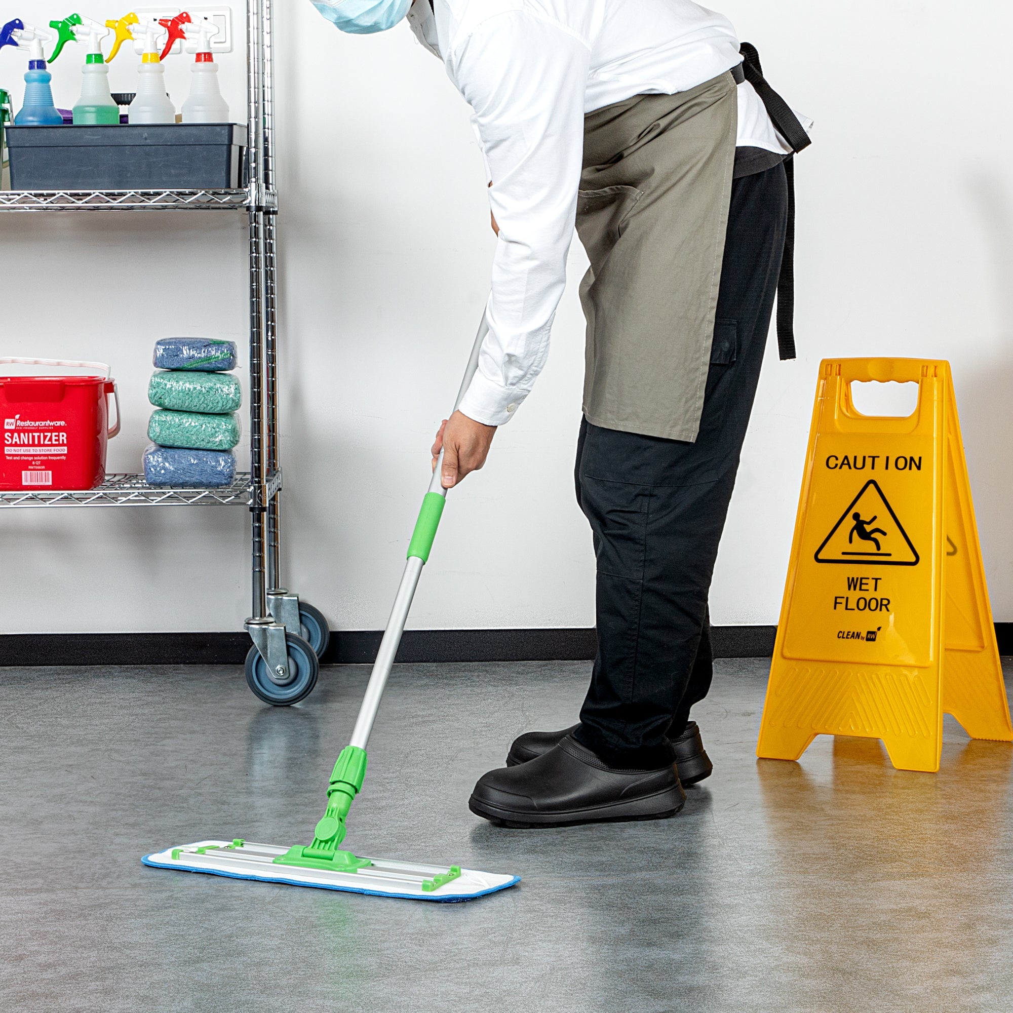 Clean Tek Professional Green Aluminum Telescopic Mop Handle - 60" - 1 count box