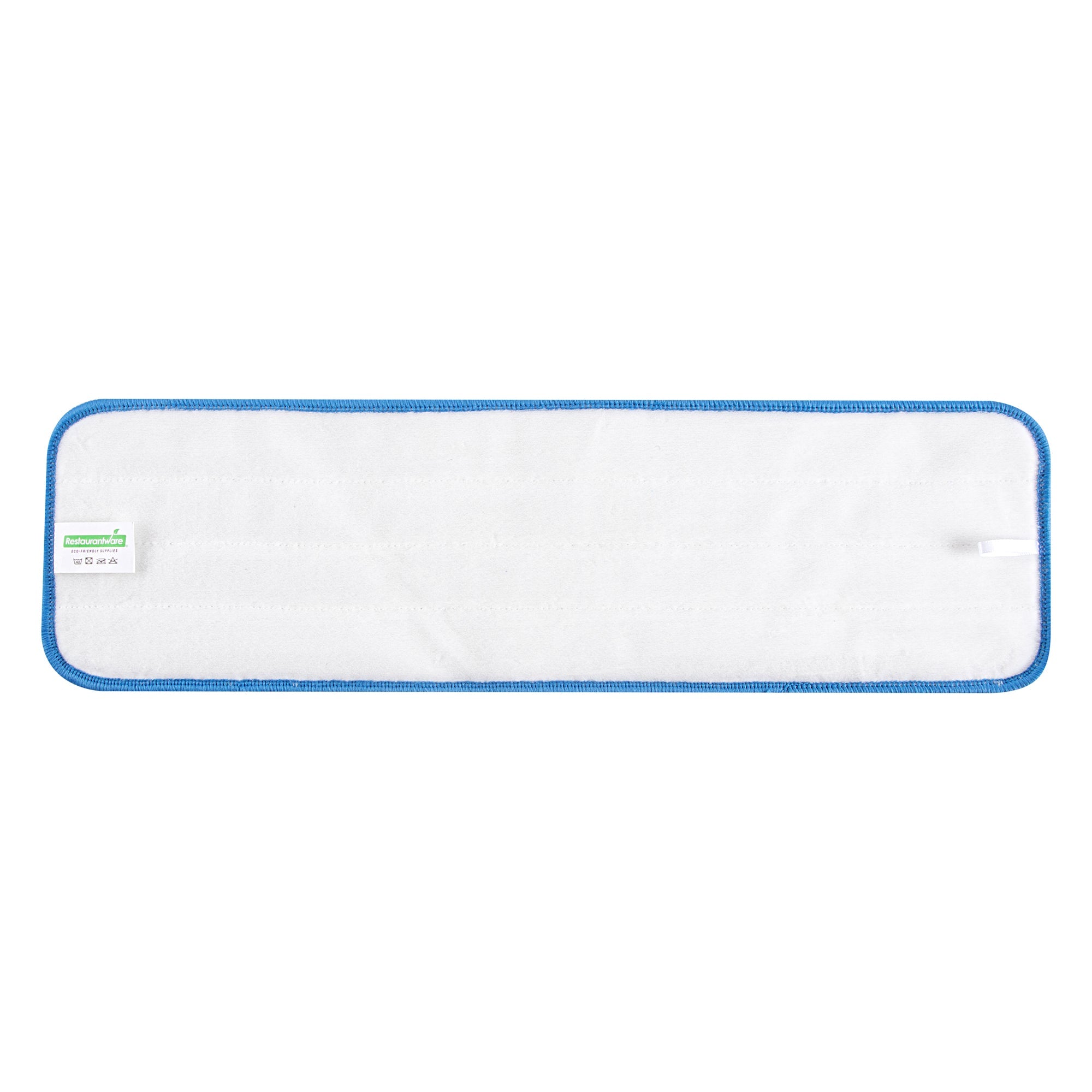 Clean Tek Professional Blue Microfiber Hook and Loop Wet / Dry Mop Pad - 19 3/4" x 5 3/4" - 1 count box