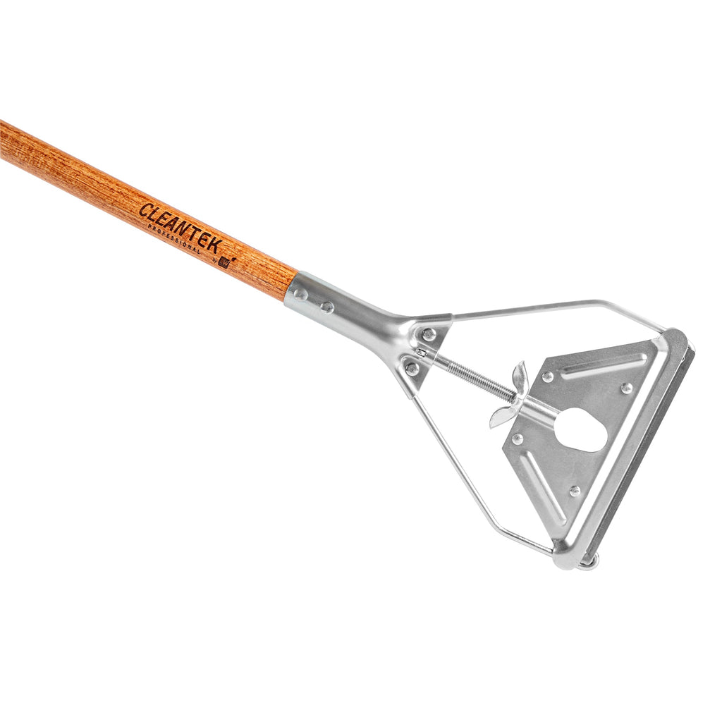 Clean Tek Professional Wood Stirrup Style Mop Handle - 61" - 1 count box