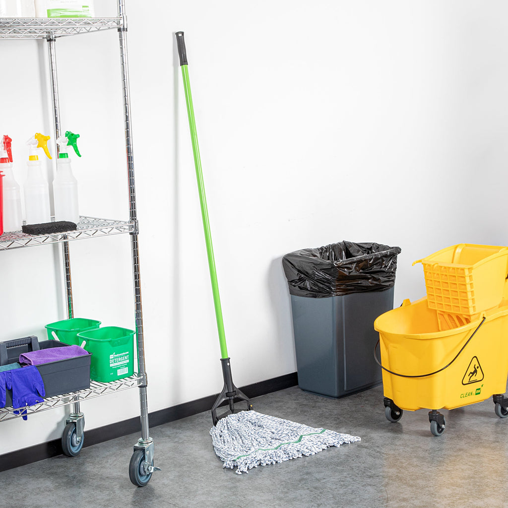 Clean Tek Professional Green Metal Quick Release Mop Handle - 60" - 1 count box