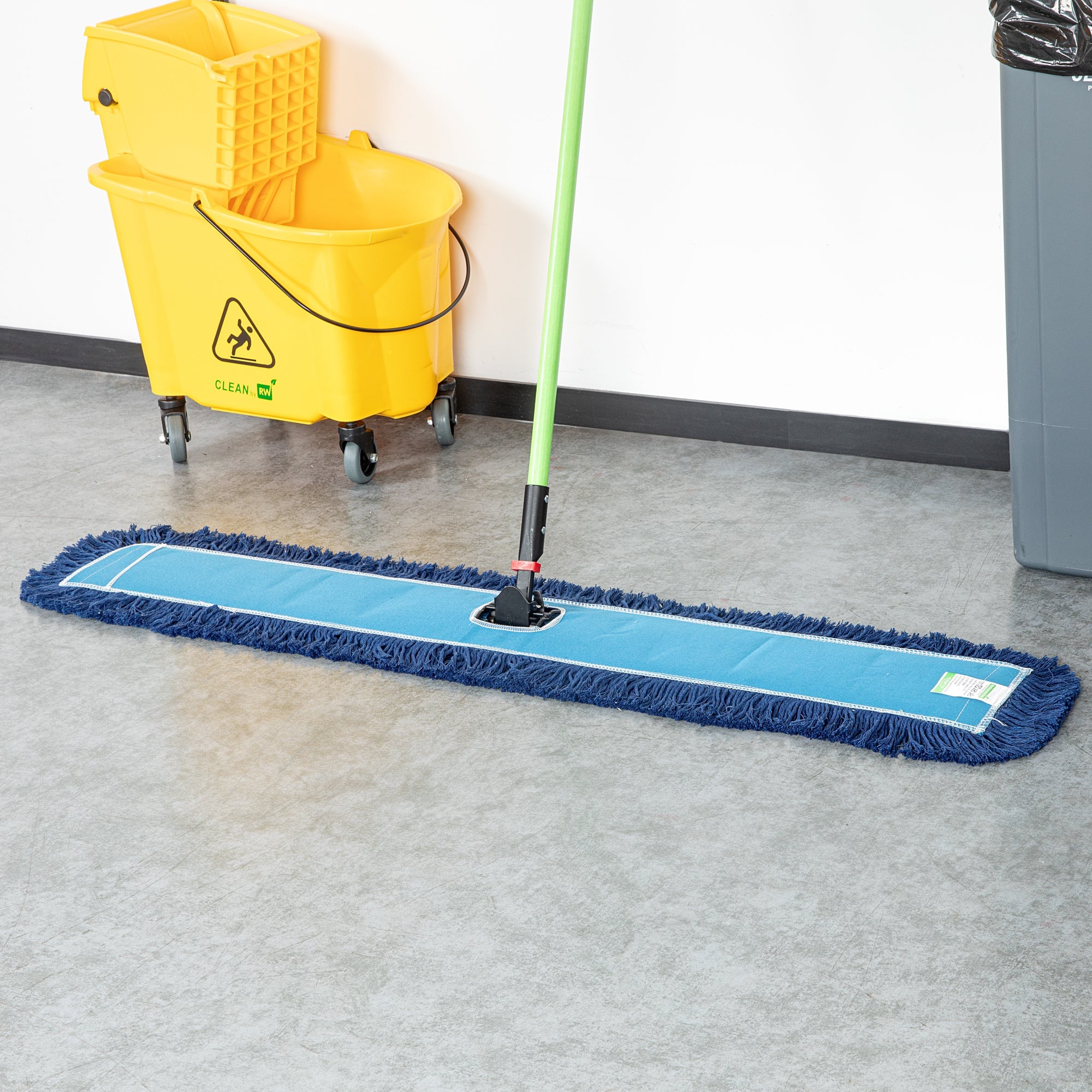 Clean Tek Professional Blue Cotton-Poly Dust Mop Head - 48" x 5" - 1 count box