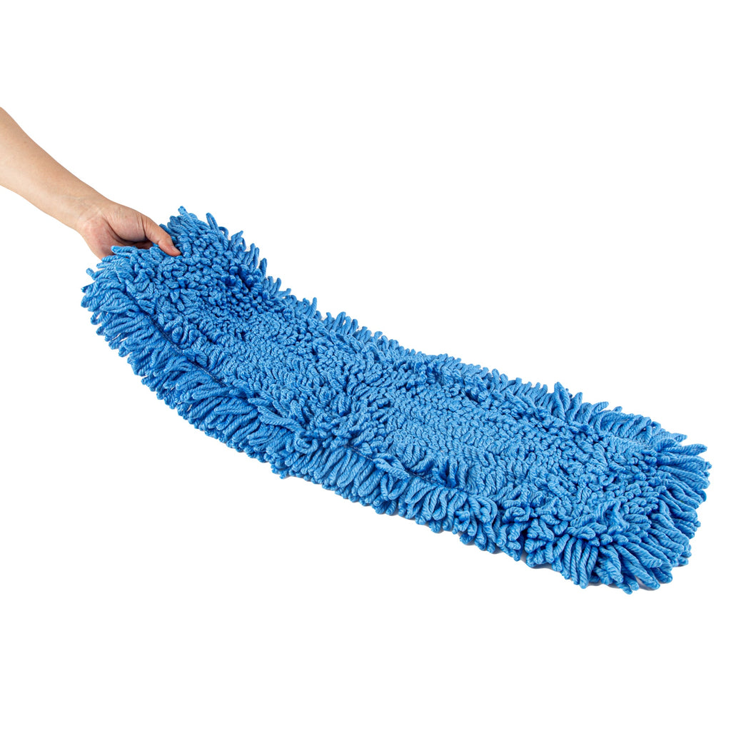Clean Tek Professional Blue Microfiber Dust / Dry Mop Head - Looped - 24" - 1 count box