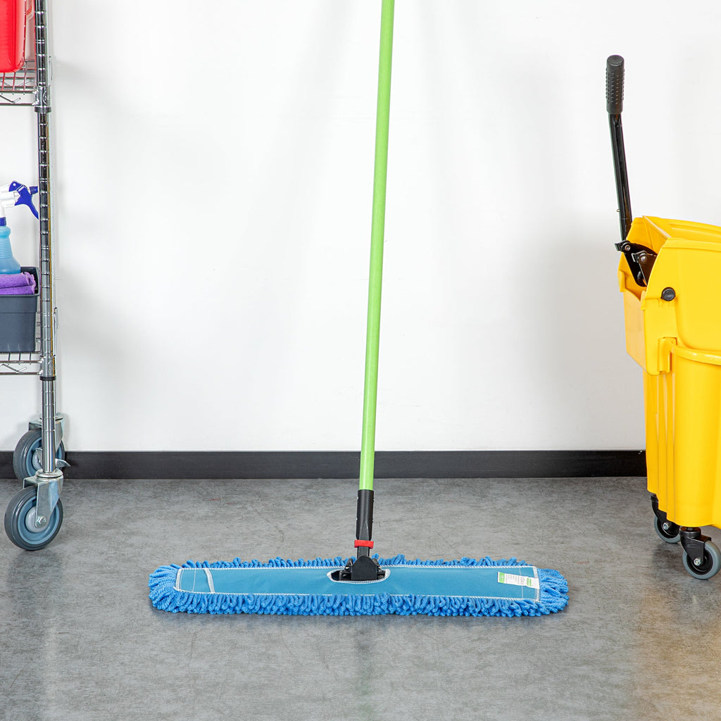 Clean Tek Professional Blue Microfiber Dust / Dry Mop Head - Looped - 24" - 1 count box
