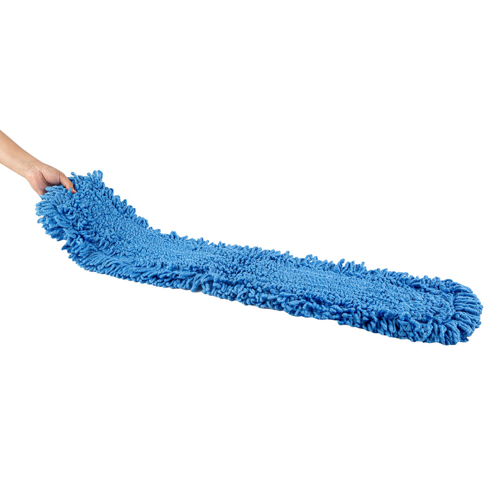 Clean Tek Professional Blue Microfiber Dust / Dry Mop Head - Looped - 36" - 1 count box