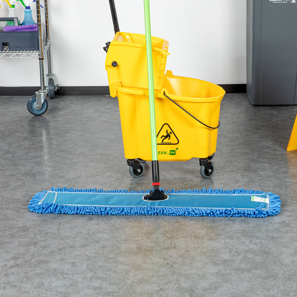 Clean Tek Professional Blue Microfiber Dust / Dry Mop Head - Looped - 36" - 1 count box
