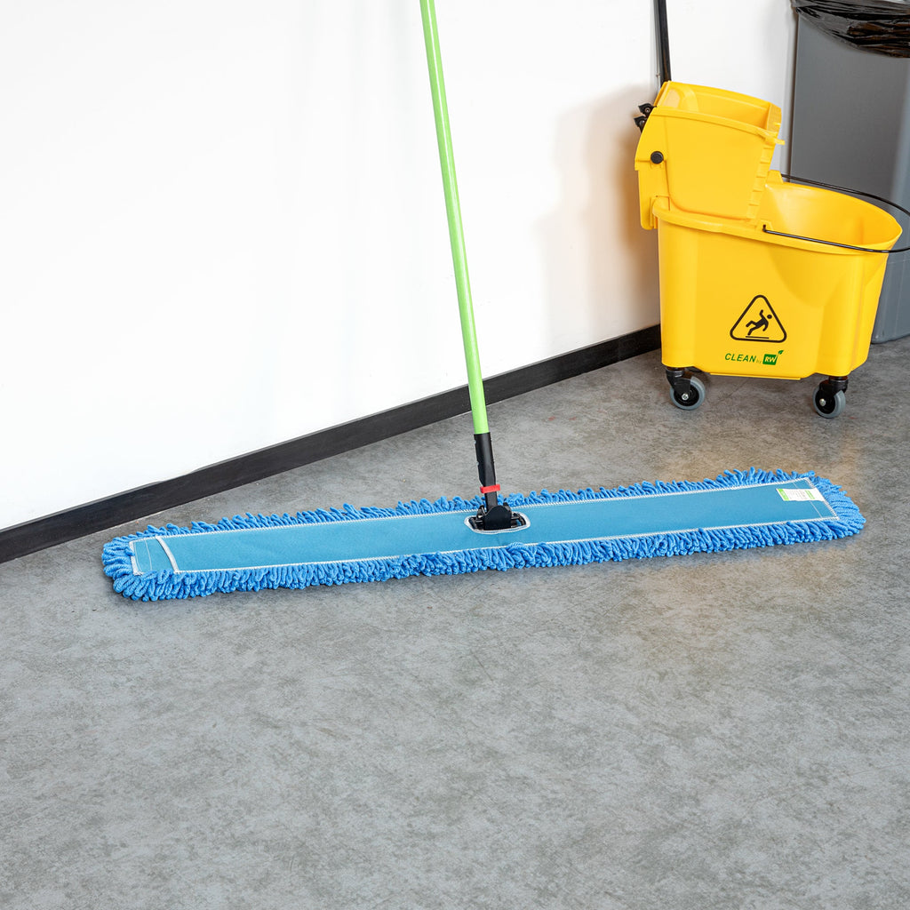 Clean Tek Professional Blue Microfiber Dust / Dry Mop Head - Looped - 48" - 1 count box