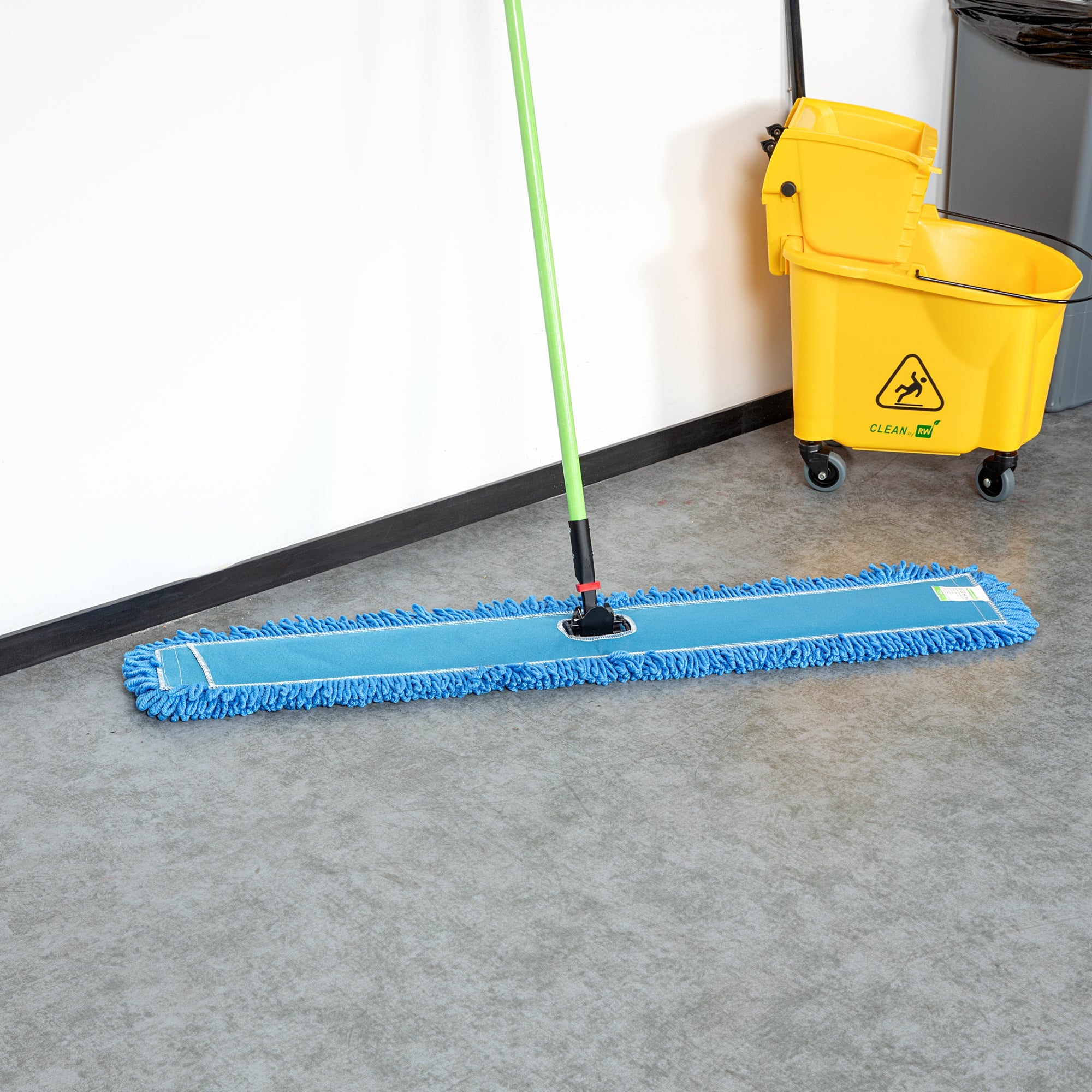 Clean Tek Professional Blue Microfiber Dust / Dry Mop Head - Looped - 48" - 1 count box