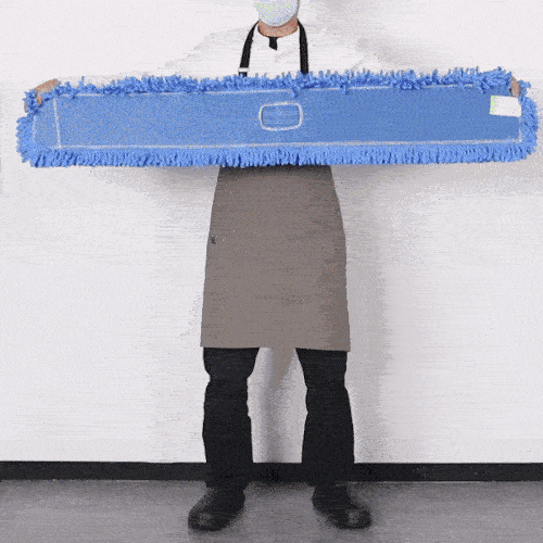Clean Tek Professional Blue Microfiber Dust / Dry Mop Head - Looped - 48" - 1 count box