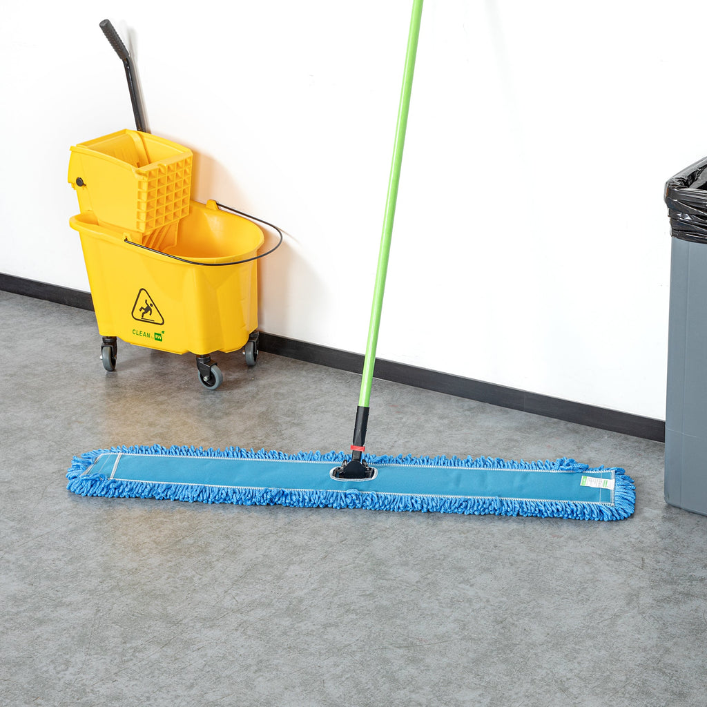 Clean Tek Professional Blue Microfiber Dust / Dry Mop Head - Looped - 48" - 1 count box