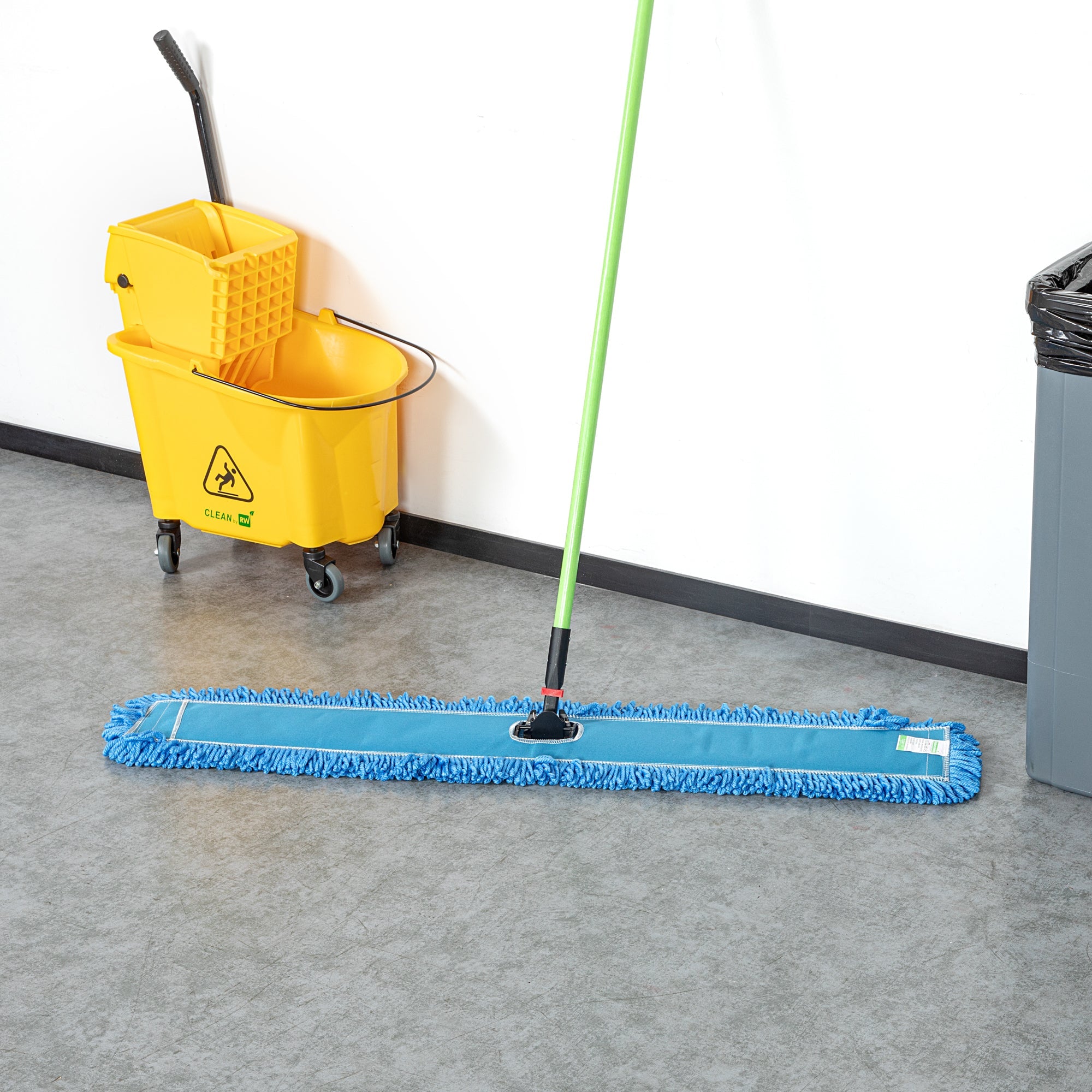 Clean Tek Professional Blue Microfiber Dust / Dry Mop Head - Looped - 48" - 1 count box