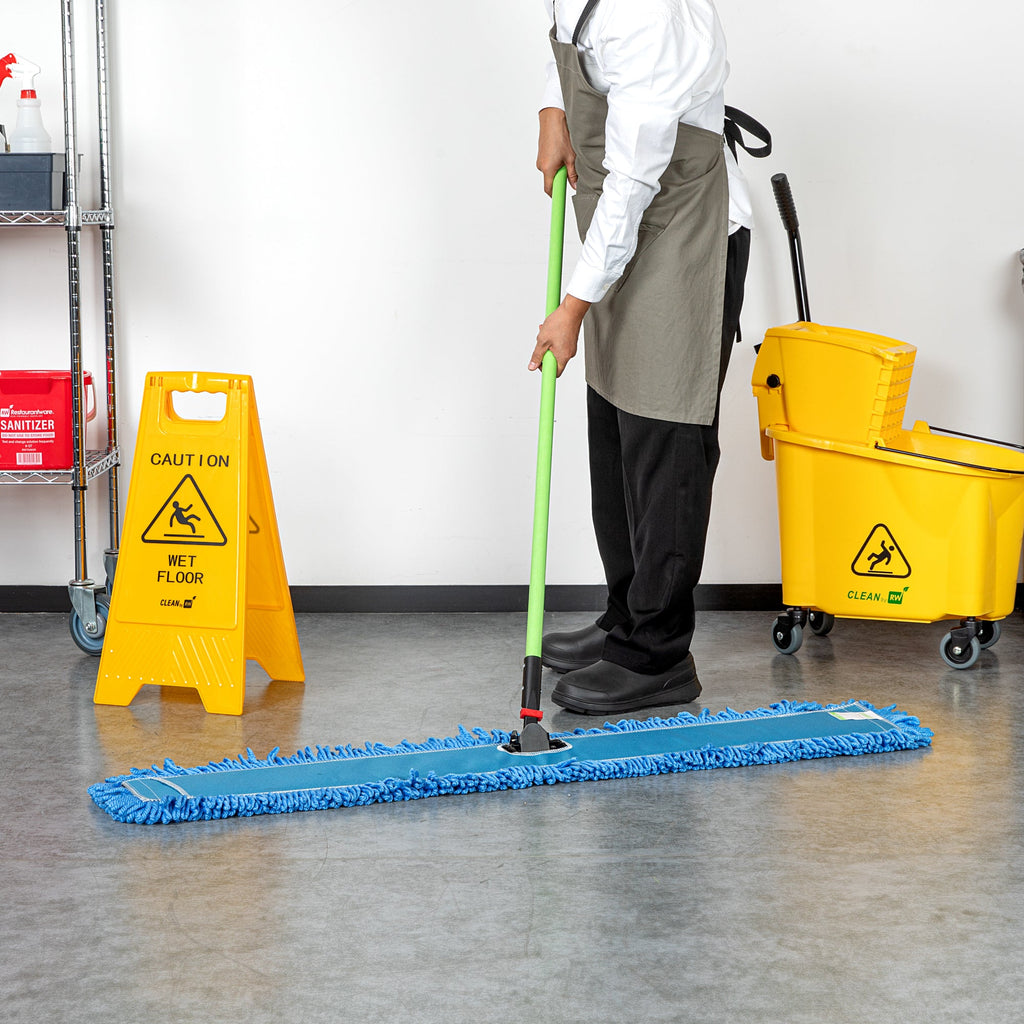 Clean Tek Professional Blue Microfiber Dust / Dry Mop Head - Looped - 48" - 1 count box