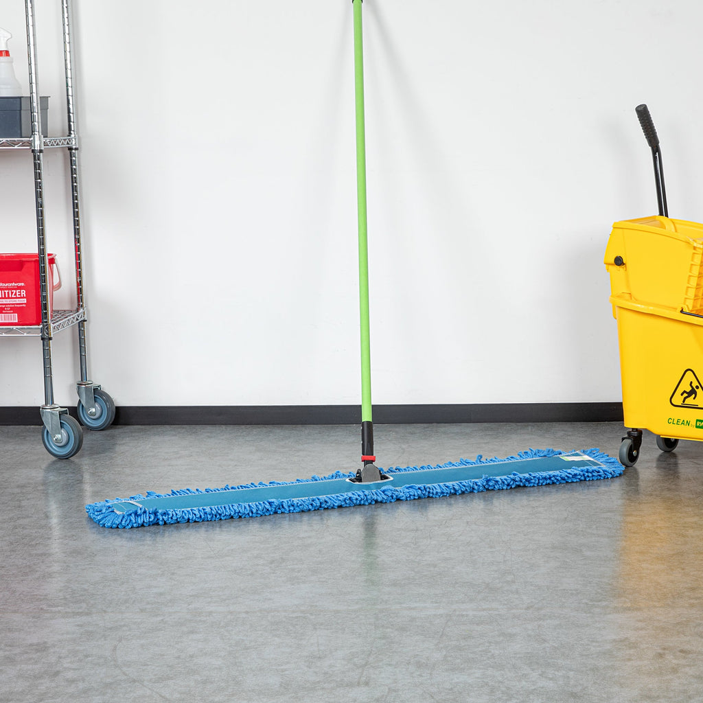 Clean Tek Professional Blue Microfiber Dust / Dry Mop Head - Looped - 48" - 1 count box