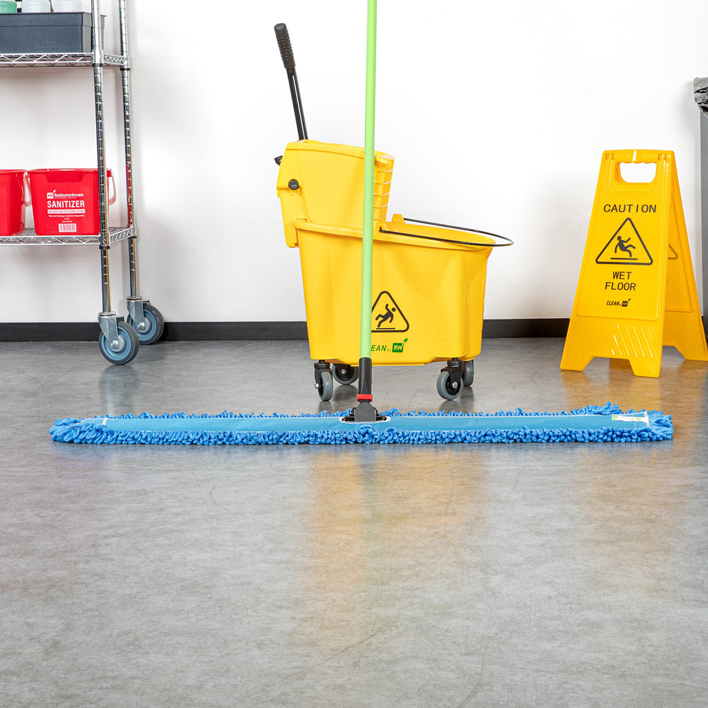 Clean Tek Professional Blue Microfiber Dust / Dry Mop Head - Looped - 48" - 1 count box