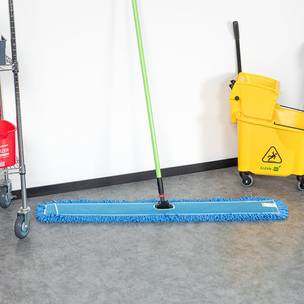 Clean Tek Professional Blue Microfiber Dust / Dry Mop Head - Looped - 48" - 1 count box