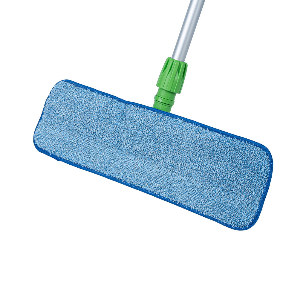 Clean Tek Professional Blue Microfiber Hook and Loop Wet / Dry Mop Pad - 17 1/2" - 1 count box