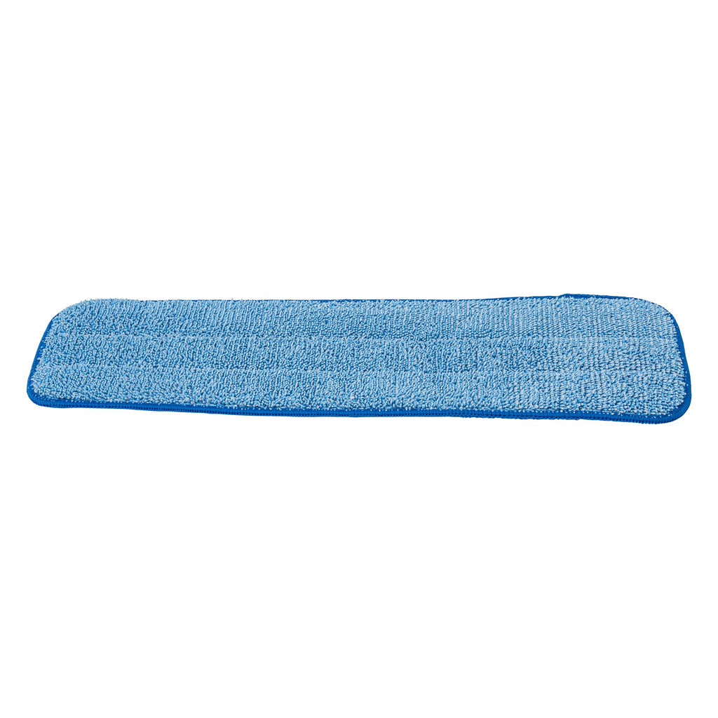 Clean Tek Professional Blue Microfiber Hook and Loop Wet / Dry Mop Pad - 17 1/2" - 1 count box