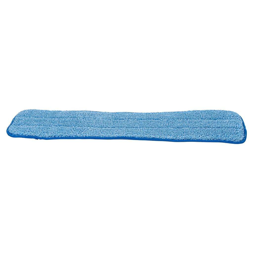 Clean Tek Professional Blue Microfiber Hook and Loop Wet / Dry Mop Pad - 19 1/2" - 1 count box