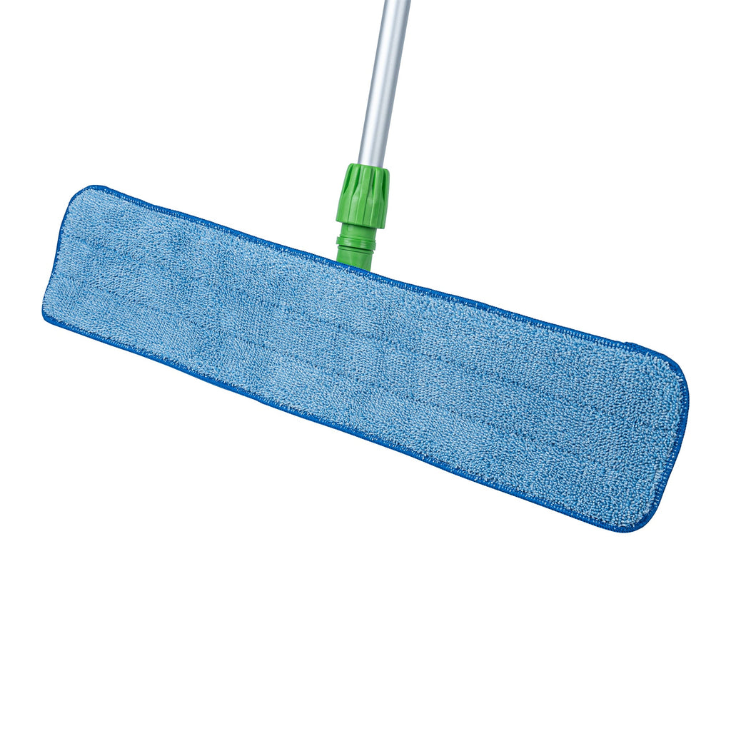Clean Tek Professional Blue Microfiber Hook and Loop Wet / Dry Mop Pad - 25 1/2" - 1 count box
