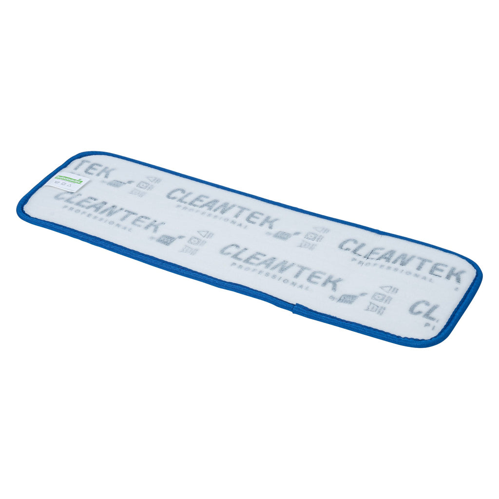 Clean Tek Professional Blue Microfiber Hook and Loop Wet / Dry Mop Pad - Zig Zag - 17 1/2" - 1 count box