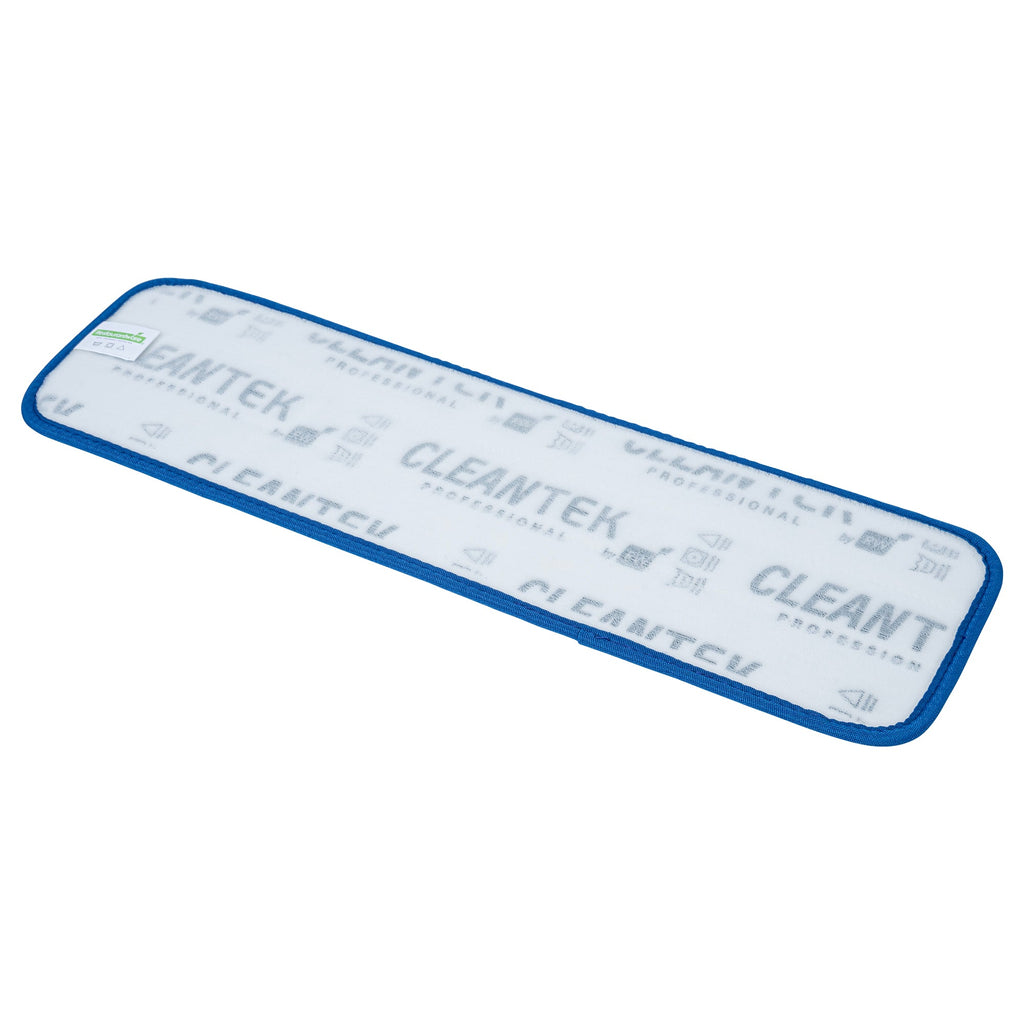 Clean Tek Professional Blue Microfiber Hook and Loop Wet / Dry Mop Pad - Zig Zag - 19 1/2" - 1 count box