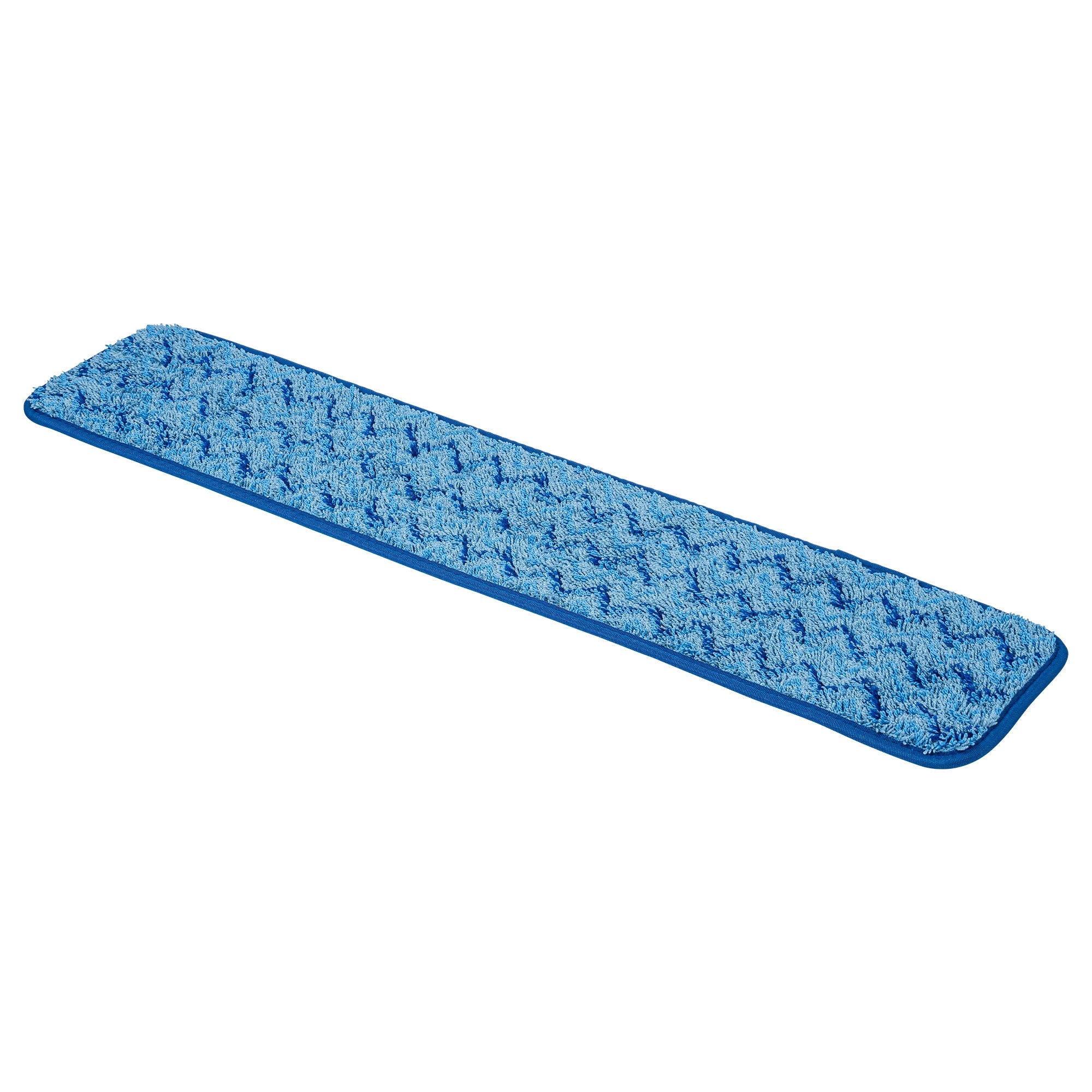 Clean Tek Professional Blue Microfiber Hook and Loop Wet / Dry Mop Pad - Zig Zag - 25 1/2" - 1 count box