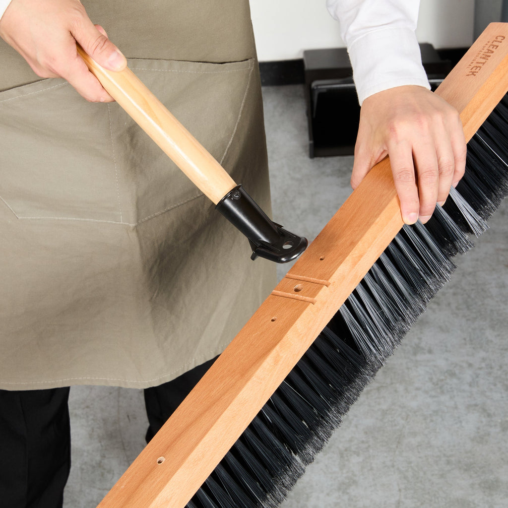 Clean Tek Professional Wood Bolt Tip Push Broom Handle - 60" - 1 count box