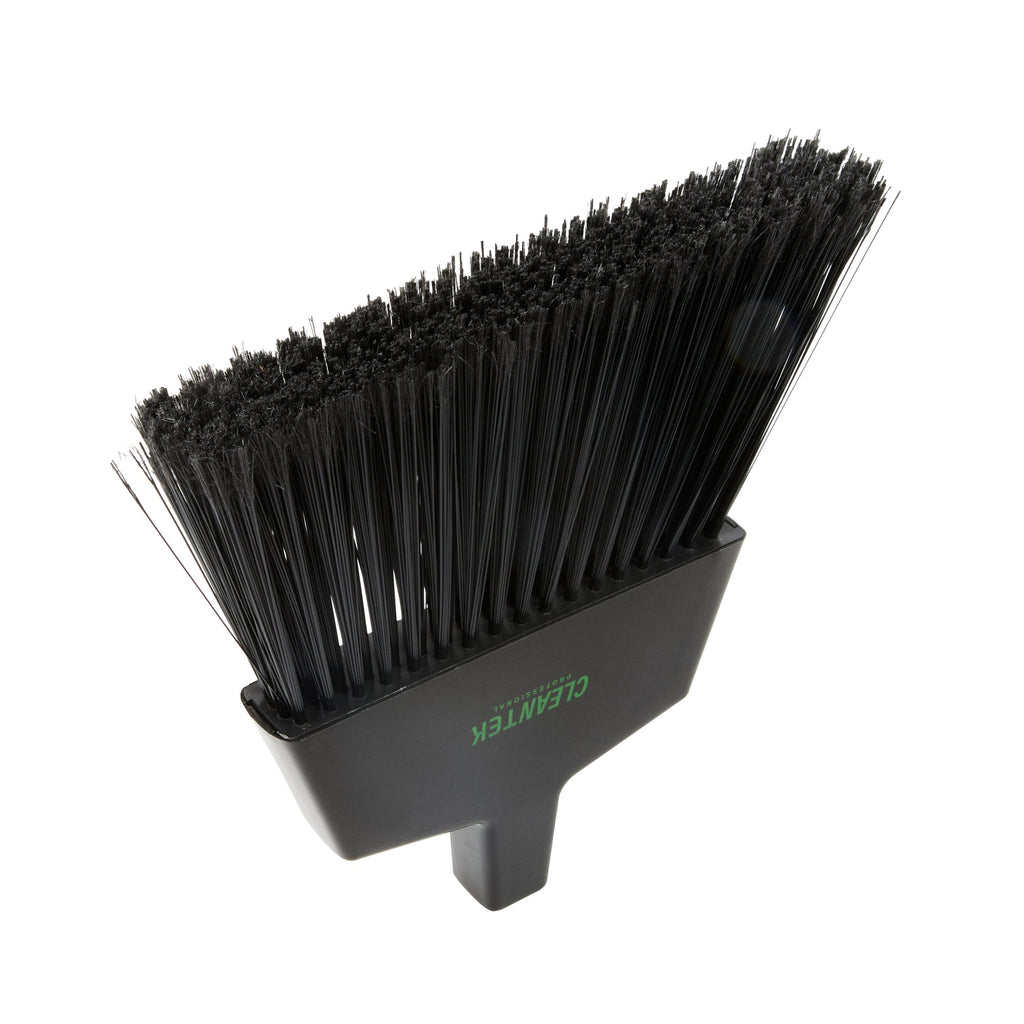 Clean Tek Professional 11 3/4" Black Plastic Angled Broom Head - 1 count box