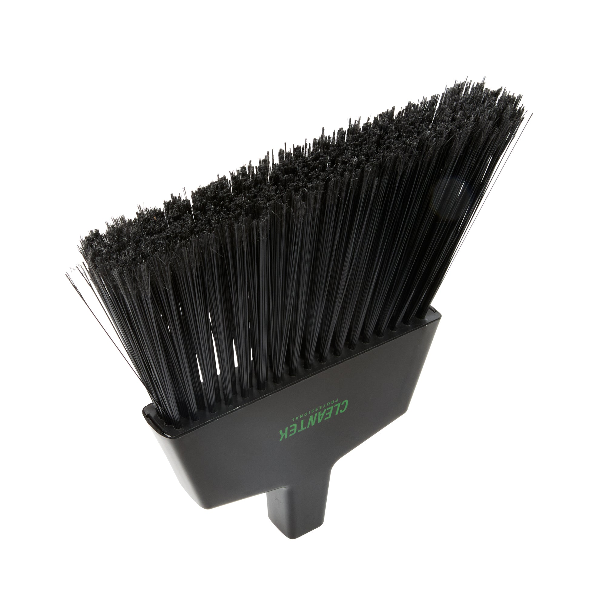Clean Tek Professional 11 3/4" Black Plastic Angled Broom Head - 1 count box