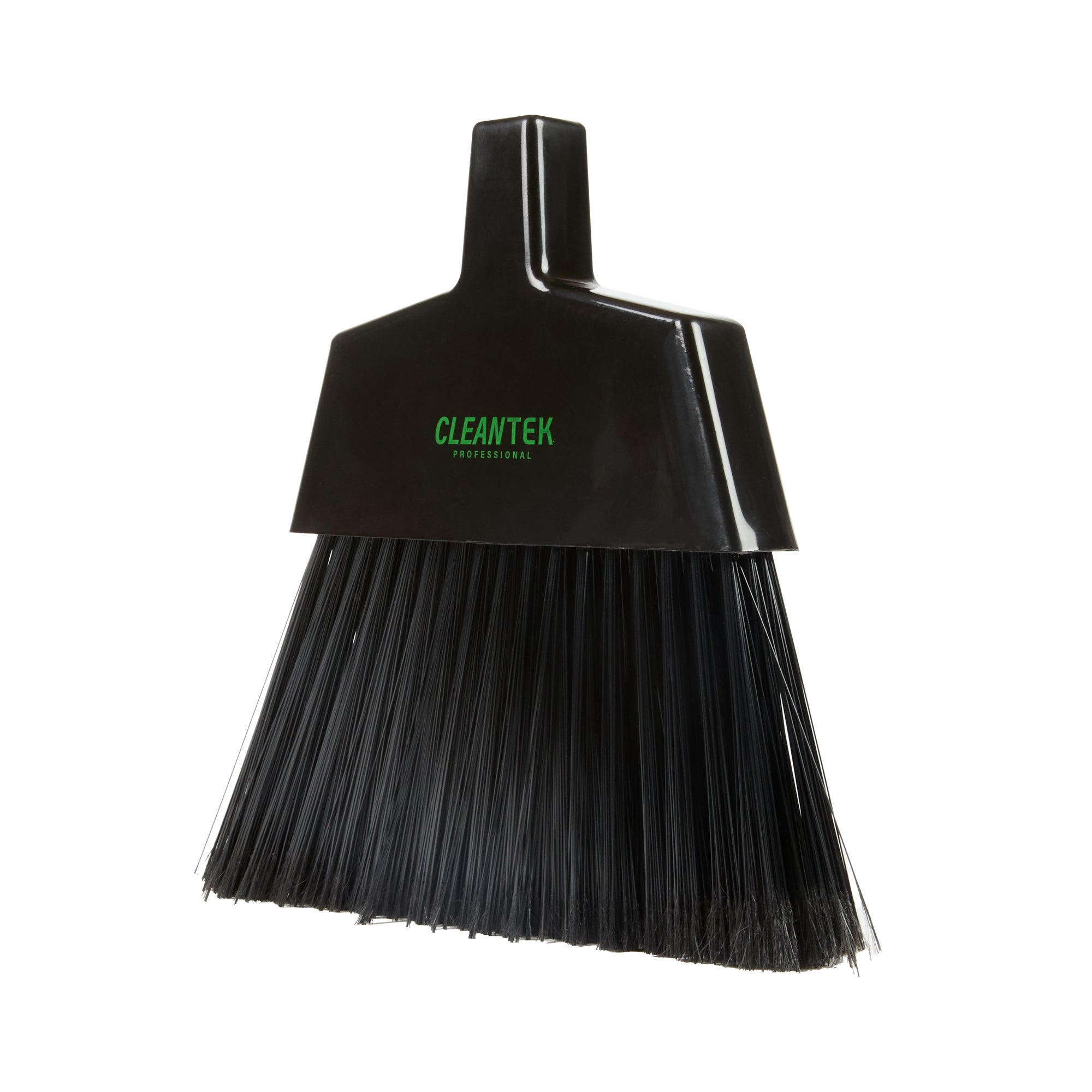 Clean Tek Professional 11 3/4" Black Plastic Angled Broom Head - 1 count box