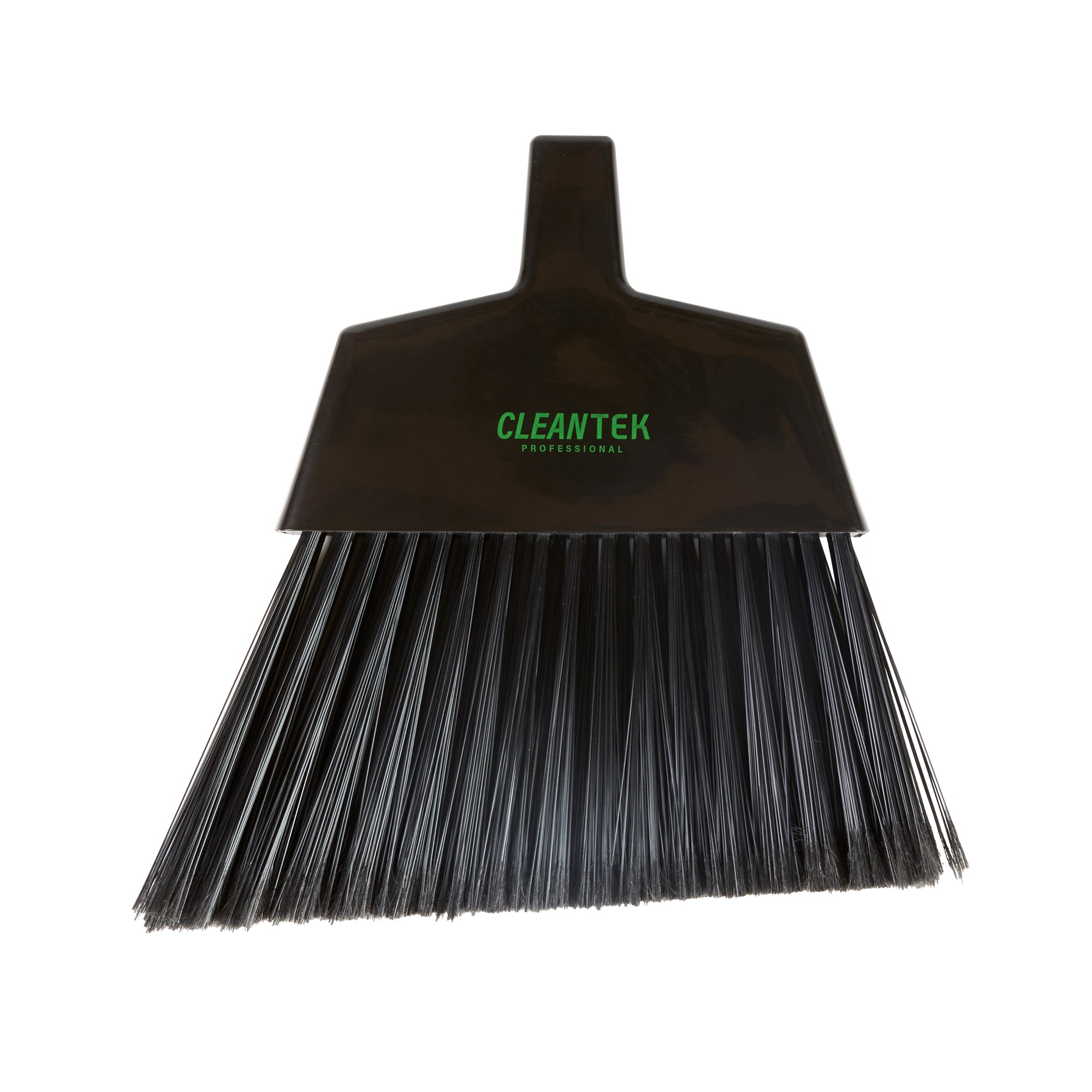 Clean Tek Professional 11 3/4" Black Plastic Angled Broom Head - 1 count box
