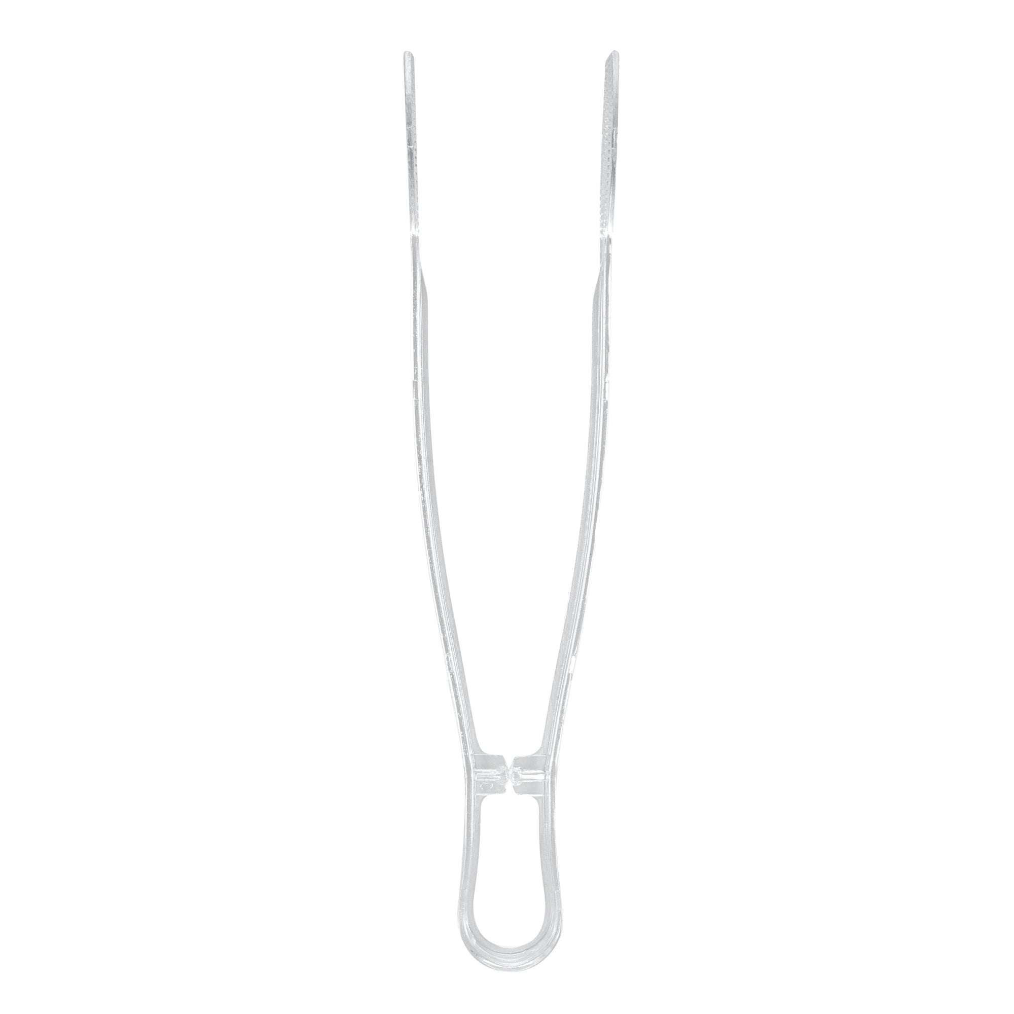 Cater Tek Clear Plastic Tongs - Ridged - 9" - 10 count box