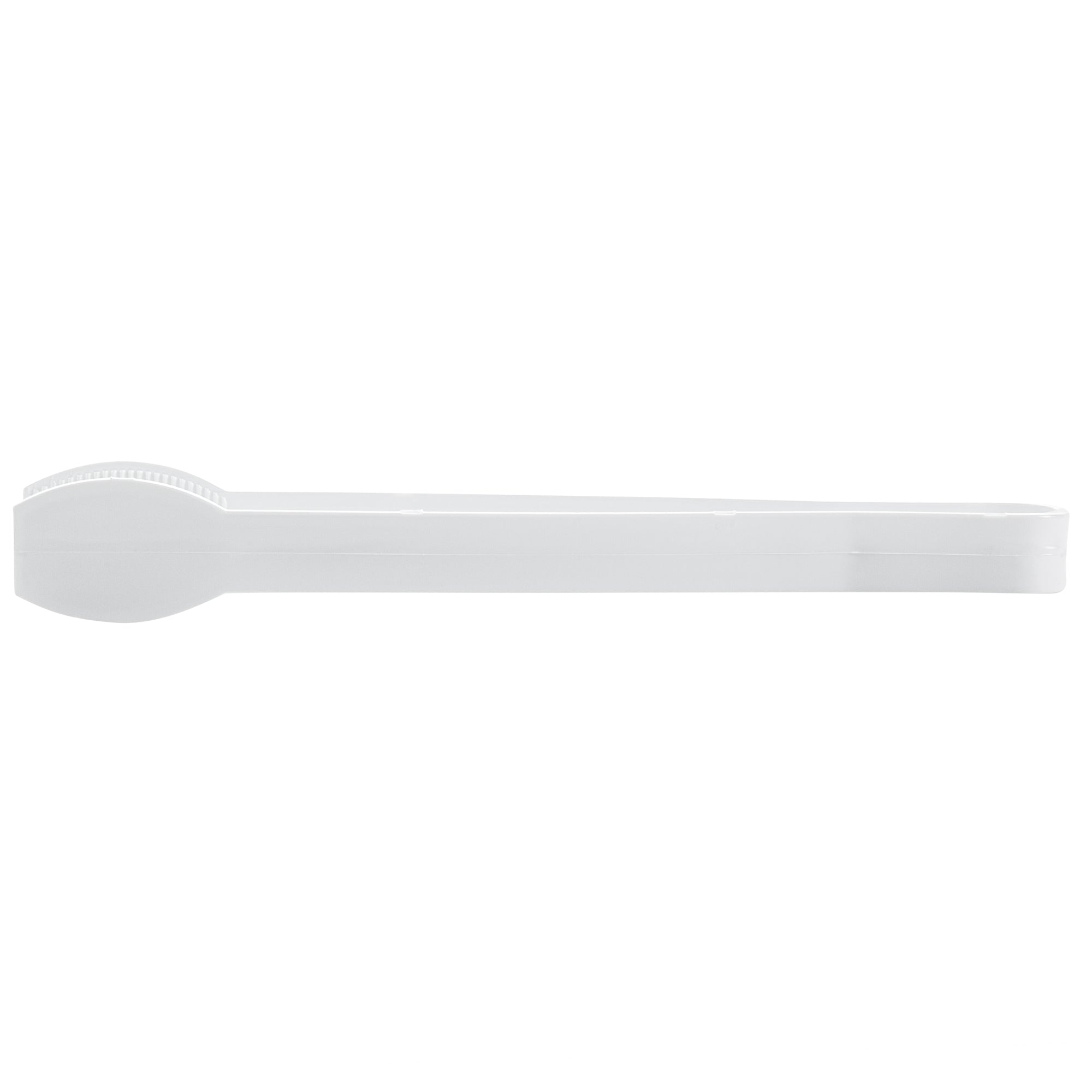 Cater Tek White Plastic Tongs - Ridged - 9" - 10 count box