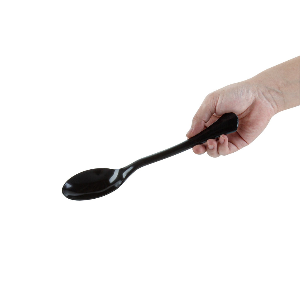 Cater Tek Black Plastic Serving Spoon - 9 3/4" - 100 count box