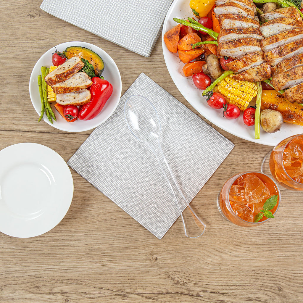 Cater Tek Clear Plastic Serving Spoon - 9 3/4" - 100 count box