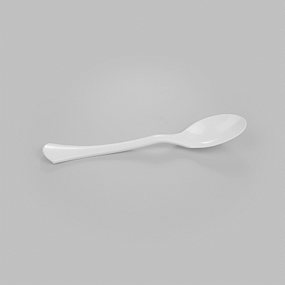 Cater Tek White Plastic Serving Spoon - 9 3/4" - 10 count box