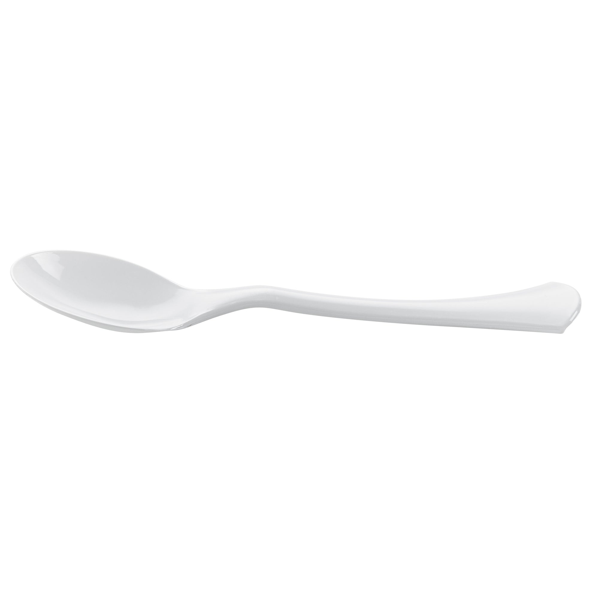 Cater Tek White Plastic Serving Spoon - 9 3/4" - 100 count box