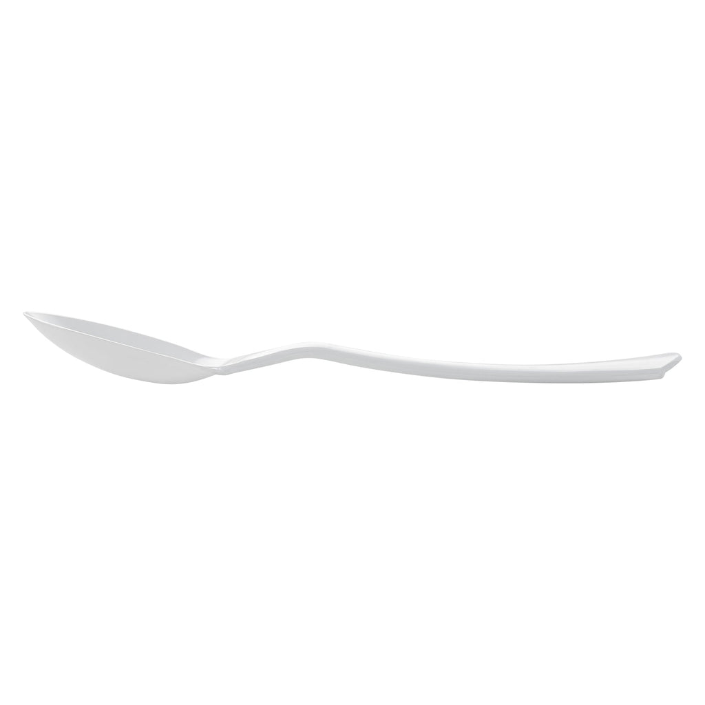 Cater Tek White Plastic Serving Spoon - 9 3/4" - 100 count box