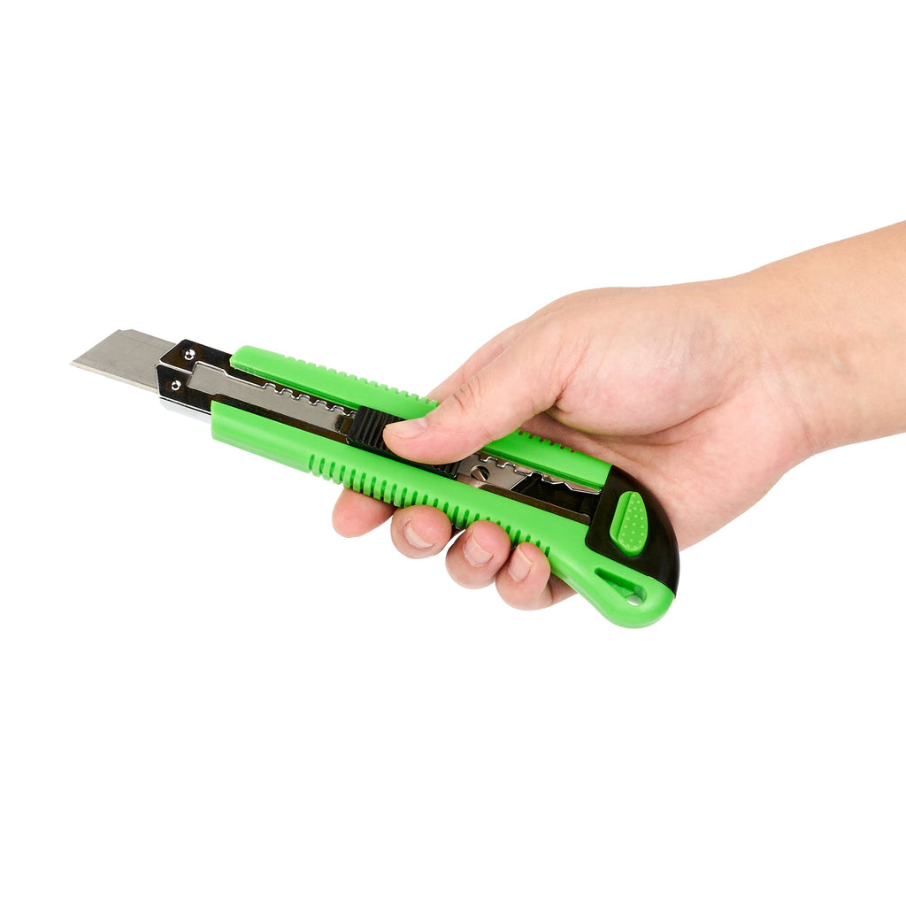 Handy Tek Green Snap Off Blade Knife - 6 3/4" - 12 count box