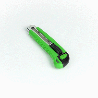 Handy Tek Green Snap Off Blade Knife - 6 3/4" - 12 count box