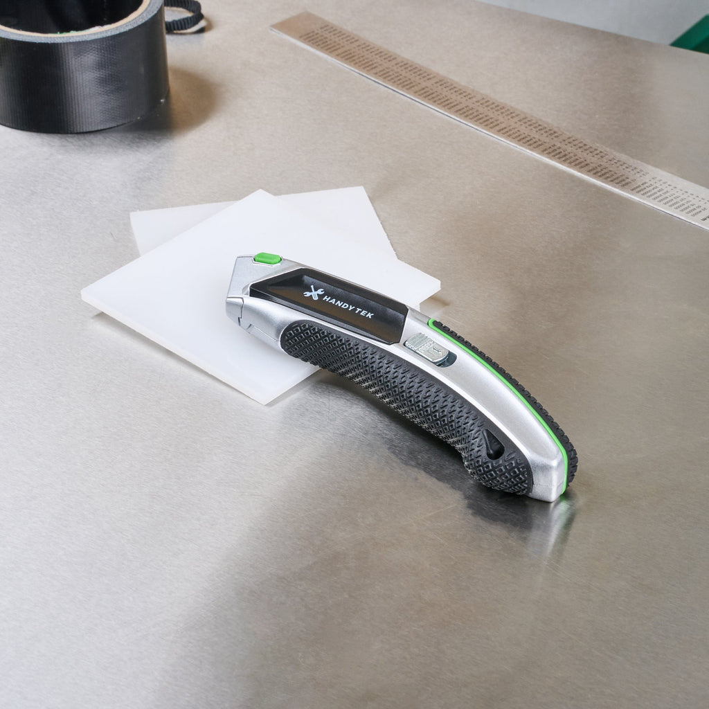 Handy Tek Silver Auto-Loading Utility Knife - Quick Change, Heavy Duty - 7" - 6 count box