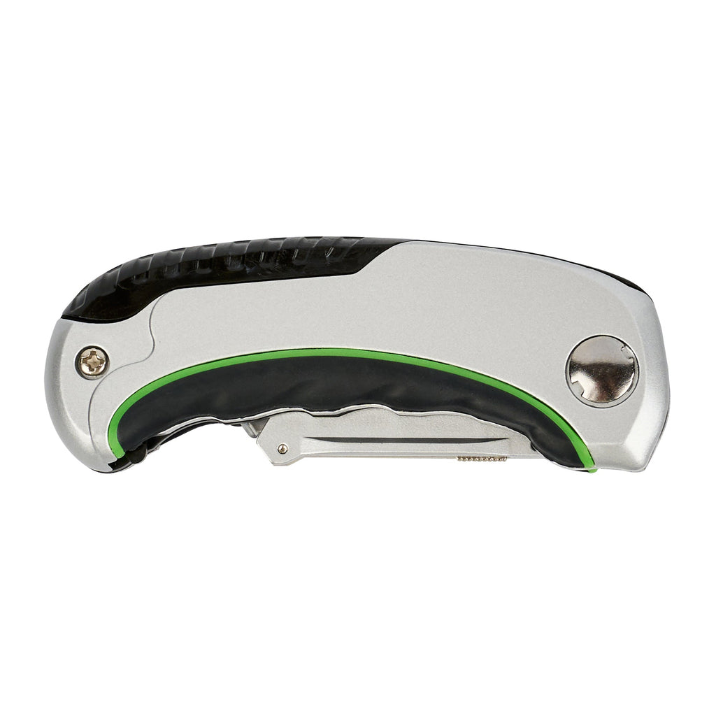 Handy Tek Silver Folding Utility Knife - Quick Change, Lock Back, Heavy Duty - 6 1/2" - 1 count box