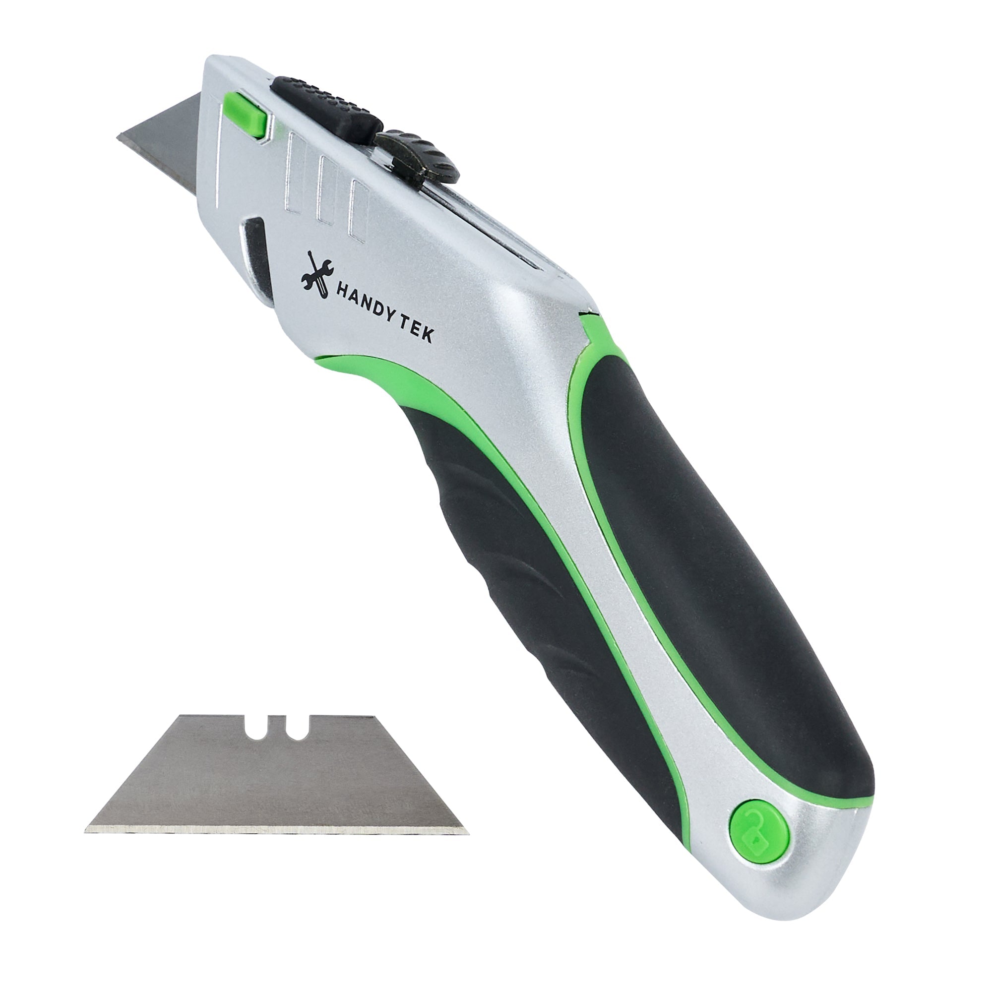 Handy Tek Silver Utility Knife - Quick Change, Heavy Duty - 7" - 1 count box